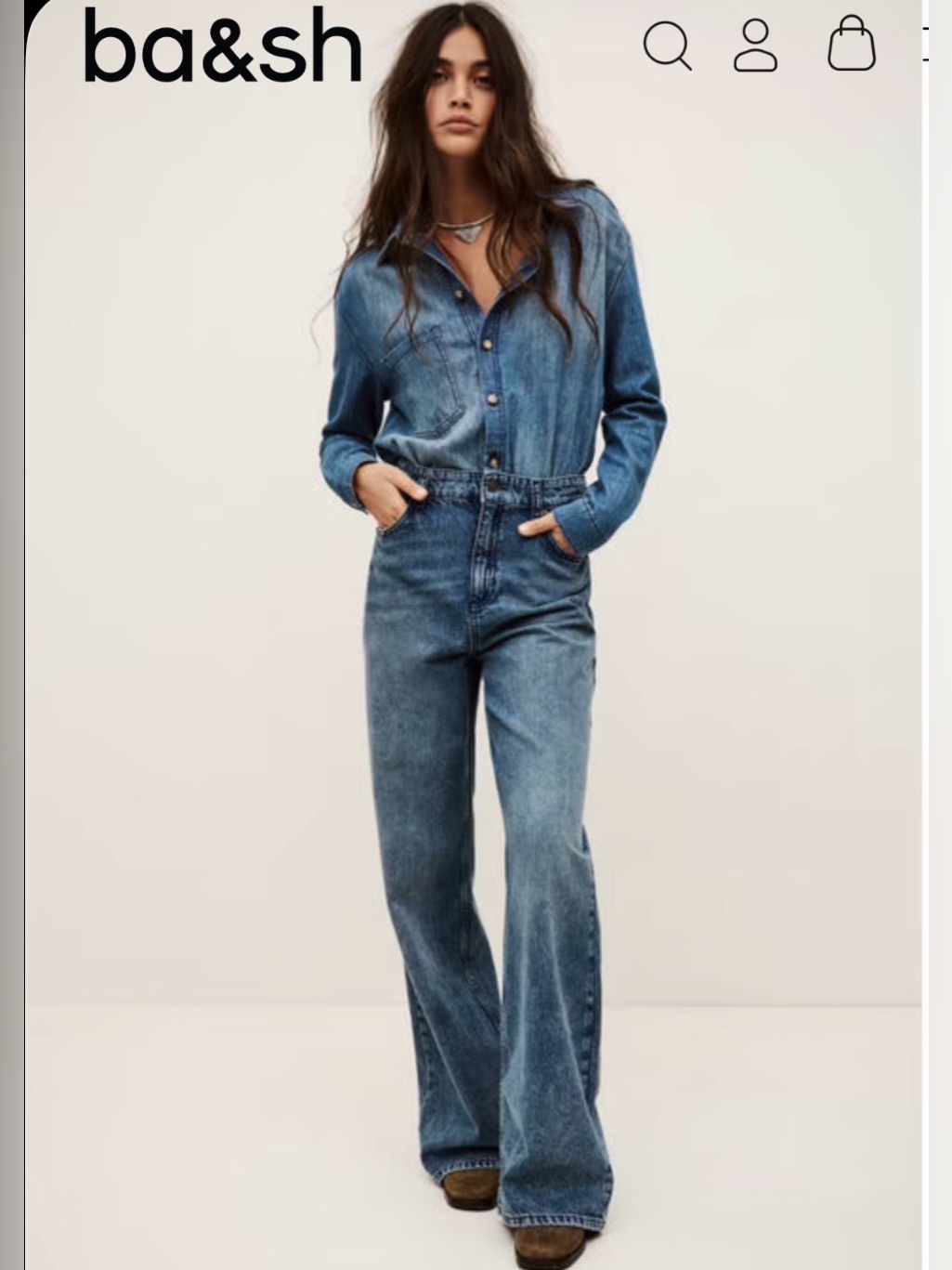 Ba&Sh Bloom Denim Jumpsuit - Nwt Eu 34 / Us 0-2